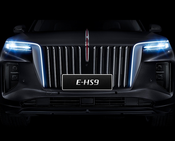 Hongqi E-HS9 welcome lighting detail