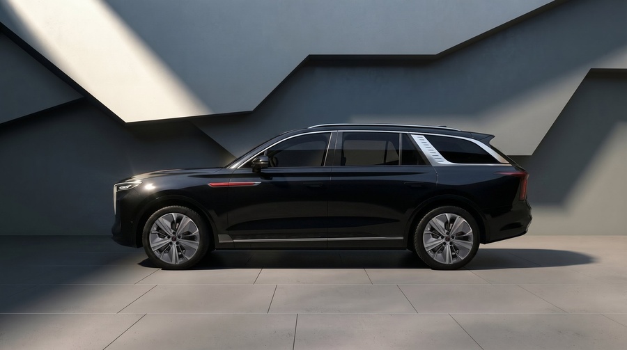 Hongqi E-HS9 side profile flagship proportions